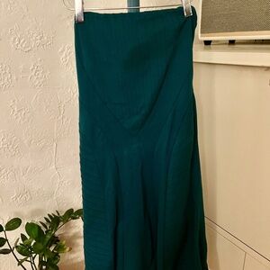 Strapless Peacock Green Dress